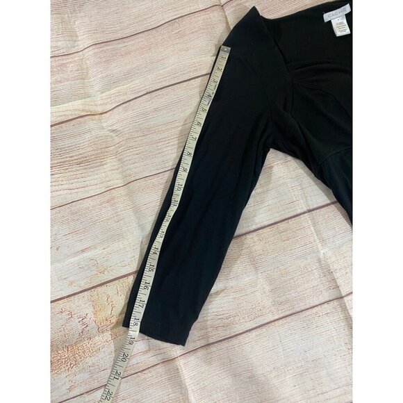 Vintage Cache Women's Black 3/4 Sleeve Classic Blouse - Medium - Picture 11 of 12